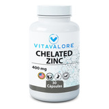 Chelated Zinc  30 Cápsulas Fabricadas En Usa Vitavalor