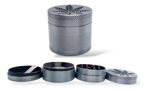 Grinder Plata Metalico Marihuana Moledor De Hierbas 4 Partes