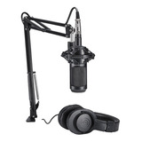 Audio Technica At2035pk Kit De Microfono Soporte Y Auricular