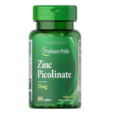 Puritan's Pride Zinc - Picolinato 25 mg 100 comprimidos sin sabor | Envío gratis