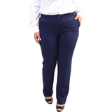 Calça C/ Bolsos Plus Size Feminina Dress Code Social Casual