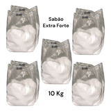 Kit 10kg Sabão Extra Forte Sem Cheiro Remove Sujeira Manchas