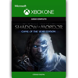 Shadow Of Mordor La Tierra Media Goty Xbox One / Series Xs