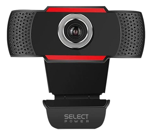 Webcam Con Micrófono Integrado Select Power Hd 720p Usb Color Negro