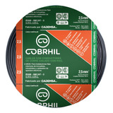 Cable Unipolar Cobrhil 1x2.5mm² Negro X 100m En Rollo