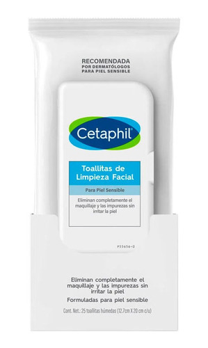 Toallitas De Limpieza Facial Cetaphil Desmaquillante X 25 Un