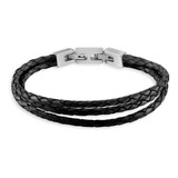 Pulsera Caballero Guess Orginal Pulsera Moderna Hombre Color Negro