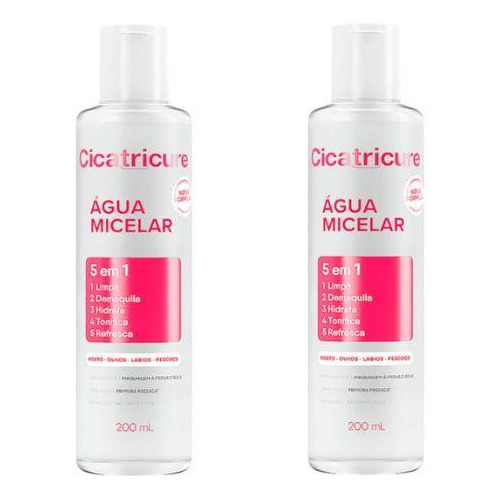 Agua Micelar Cicatricure 5 Em 1 200ml - Kit C/2un