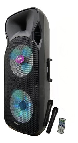 Bafle Potenciado Gbr  Woofer Doble 2x15'' Bluetooth 