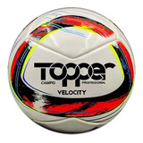 Bola De Futebol Campo Topper Samba Velocity Pro 2023 Cor Branco/azul/dourado