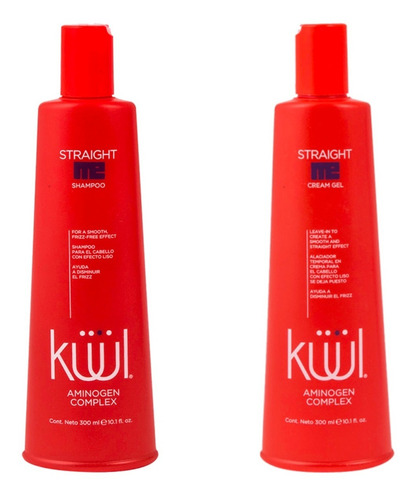 Shampoo + Alaciador Temporal Straight Me Kuul 300ml