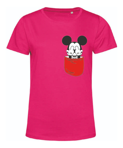 Polera Ratón Mickey  Mouse Rebelde  Dedo Diseño Bolsillo