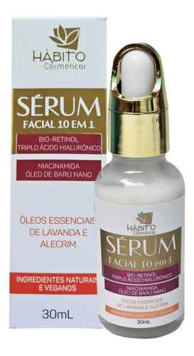 Sérum Facial Bio Retinol 10 Em 1 Hábito Cosméticos Tipo De Pele Todo Tipo De Pele