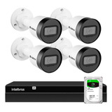 Kit 4 Câmeras Vlp1230b Ip 1080p Intelbras Nvr 1404 Hd 1tb Ba