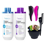 Kit Progressiva Forever Liss Semi Definitiva 3d Orgânica 1 L