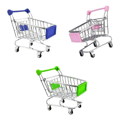 P3pcs Mini Carrito De Compras For Niños Jugete De Tienda -