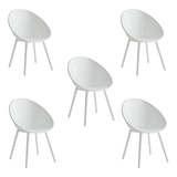 Kit 5 Cadeiras Drops Branca
