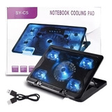 Base Cooler Para Notebook Con 5 Ventiladores