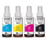 Botellas D Tinta Epson T664 L110 L200 L395 L475 Colores Orig