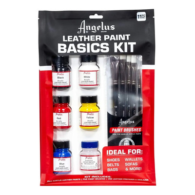 Kit Pintura Acrílica Angelus Piel Leather Paint Basics Kit  | Envío gratis