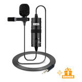 Microfone Lapela Boya By-m1 3.5mm Plug Play Preto + Brinde