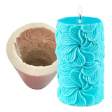 Molde De Silicon Velas Cilindro Flores 12 Cm Gran Diseño