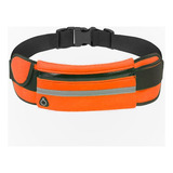 Cangurera Bolsa Deportes Gym Correr Audífonos Llaves iPhone Color Naranja