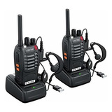 Esynic Recargable Walkie Talkies Con Auriculares 2 Piezas