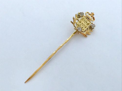 Antigo Broche De Ouro -  Brasão Imperial Português - 2.31 Gr