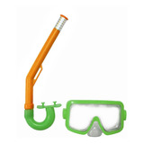 Set De Snorkel Kit Buceo Y Mascara Ajustable Infantil Pileta