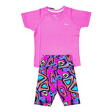 Conjunto Ciclista Infantil E Camiseta Uv50 Jrabbit