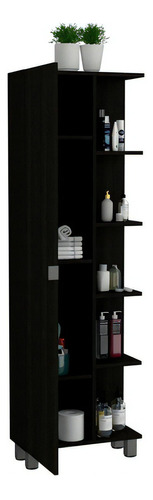 Mueble De Aseo Arán Wengue Color Negro