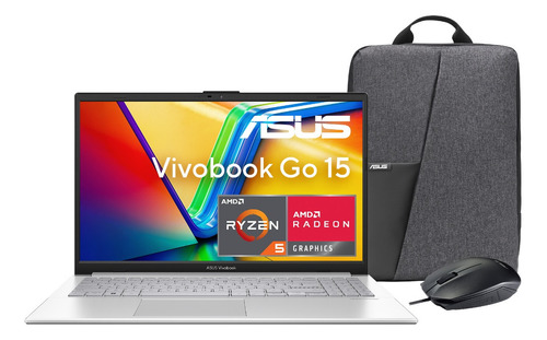 Laptop Asus Vivobook Go 15 R5 16gb 512gb + Mochila + Mouse