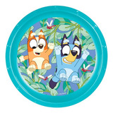 Bazar Bluey 1242 Plato Playo Celeste Easy Pp Niños Comida