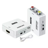 Mini Adaptador Conversor D Hdmi P/ Video 3rca Av  Cabo Hdmi