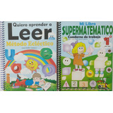 Set De 2 Libros. Quiero Aprender A Leer Y Supermatematico 1