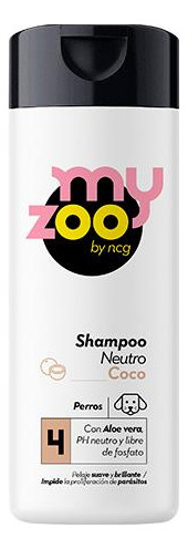 Shampoo Para Perros Myzoo Neutro Aloe Vera Aroma Coco 420cc