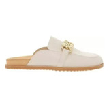 Sapato Clog Mule Feminino Moleca Napa Branco Off 5743.104