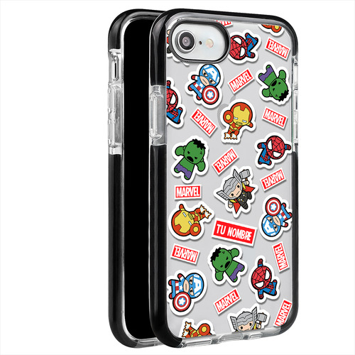 Funda Para iPhone Marvel Superhéroe Nombre Personalizada