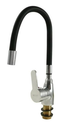 Griferia De Cocina Monocomando Flexible Negra Mozart 8363n