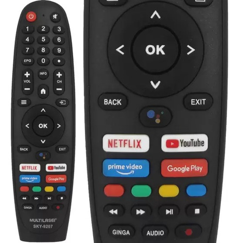 Controle Remoto Compatível Para Tv Multilaser Led Smart 4k