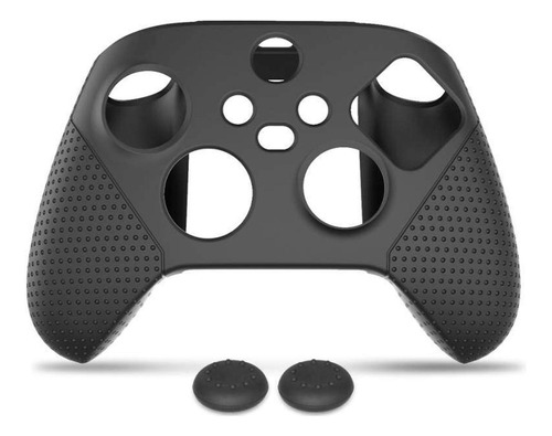 Capa Silicone Controle Xbox Series S/x + 2 Grips Dobe Preto