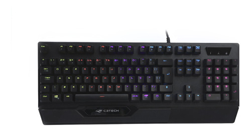 Teclado Mecânico Gamer C3tech Kgm-1200bk Led Multicolors