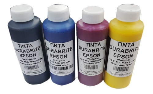 4 Kit 125ml Tinta Uso Eps Brot Can Hp Base Aceite Dur