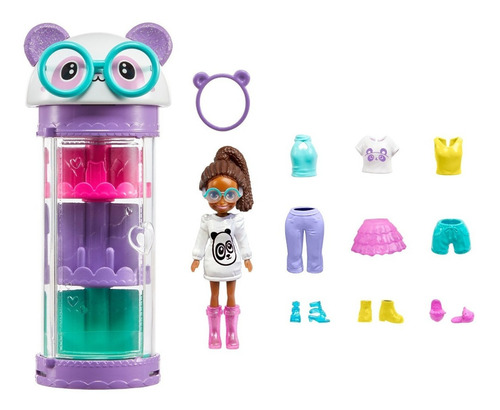 Polly Pocket Set De Juego Tubo De Modas Giratorio Panda