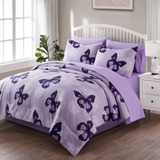 Artall Juego De Ropa De Cama Con Patrn De Mariposa De 8 Piez