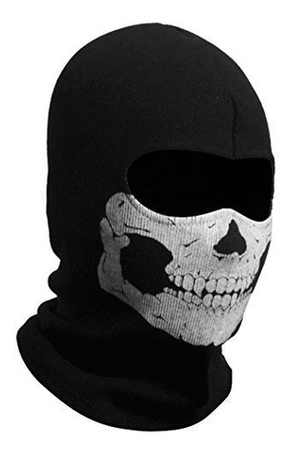 Nuoxinus Black Balaclava Ghosts Skull Full Face Mask Para Co