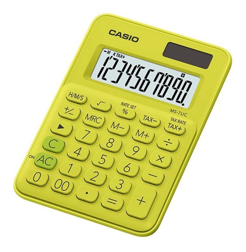 Mini Calculadora Casio De Mesa - 10 Dígitos - Verde