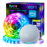 Tjoy Tira Led Inteligente De 100 Pies Para Dormitorio, Tira 