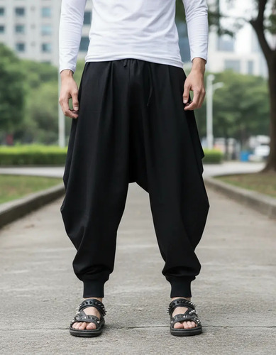 Pantalones Harem Hombre Algodón Lino Festival Baggy Pantalon | Meses sin interés